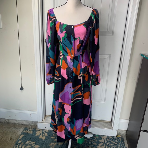 FRNCH floral Jenine woven maxi dress XS spring tuckernuck vacation wedding guest - Picture 1 of 6